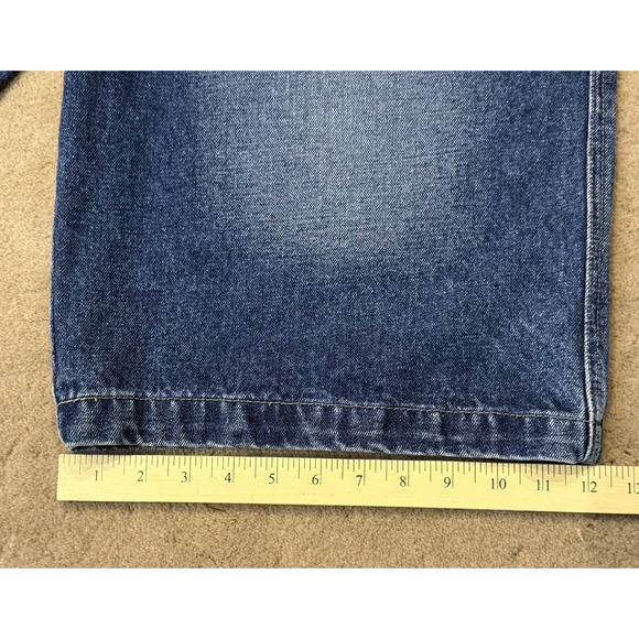 Vintage Brooklyn Xpress Shorts Mens Denim Jorts Faded Baggy JNCO Style 36x13 - Picture 9 of 10